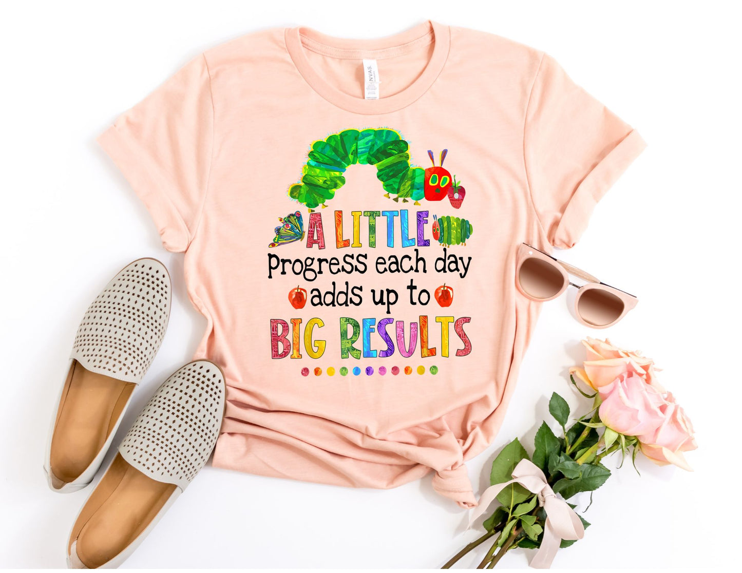A Little Progress Each Day Adds up to Big Results Shirt - Teacher Shirt