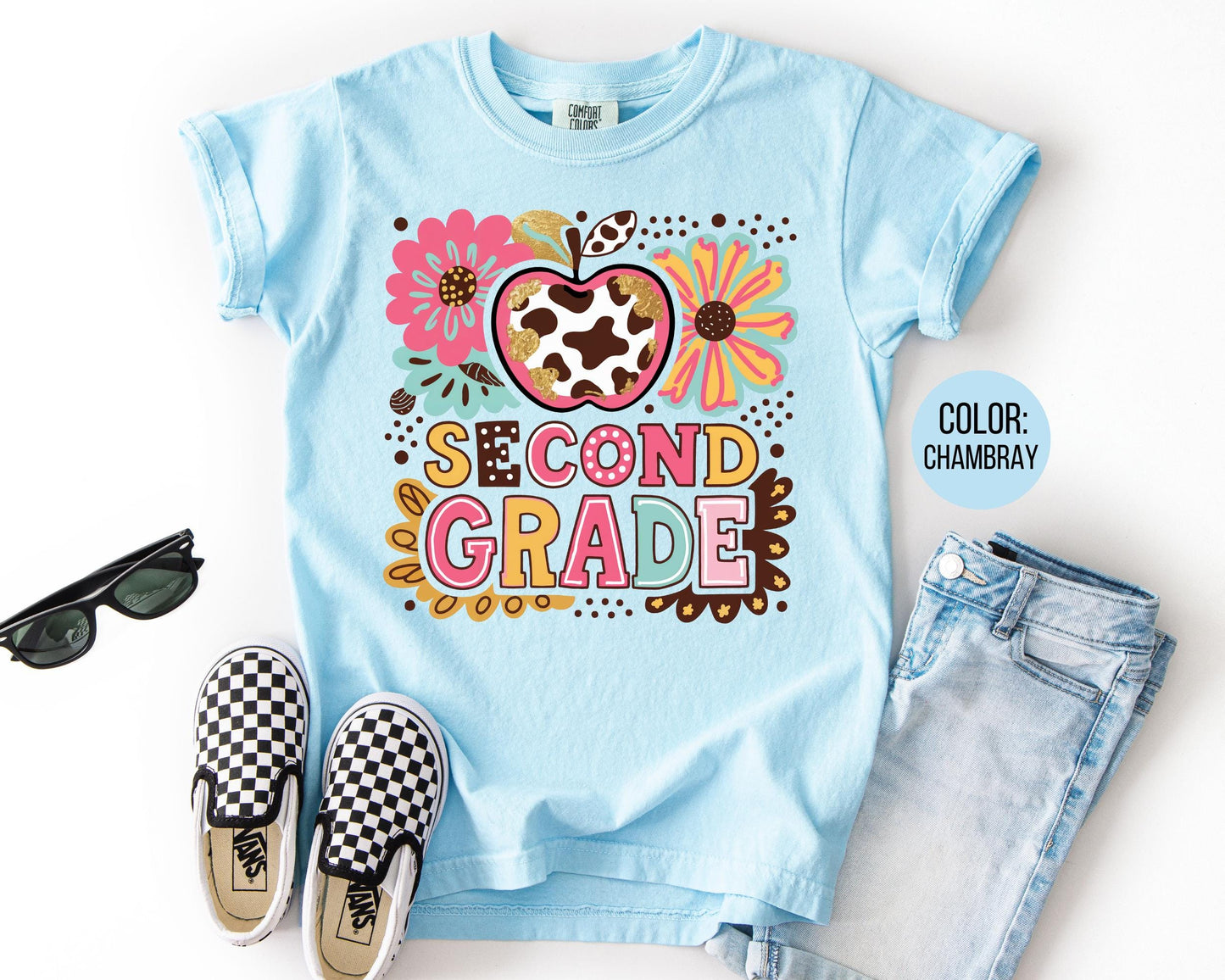 Comfort Colors 2nd Grade Boho Shirt - Girls Back to School Tee