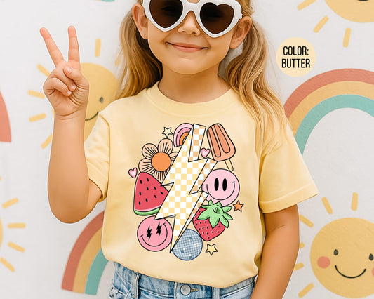 Comfort Colors® Girly Retro Summer Shirt, Girls Summer Break Shirts