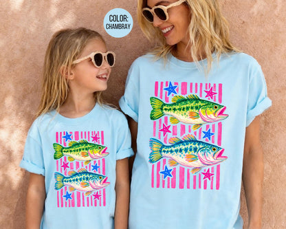 Comfort Colors® Girls Bass Fishing Shirt, Fishing Shirts