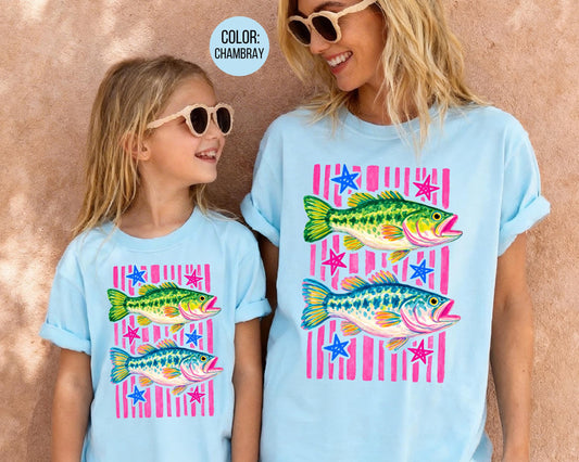 Comfort Colors® Girls Bass Fishing Shirt, Fishing Shirts