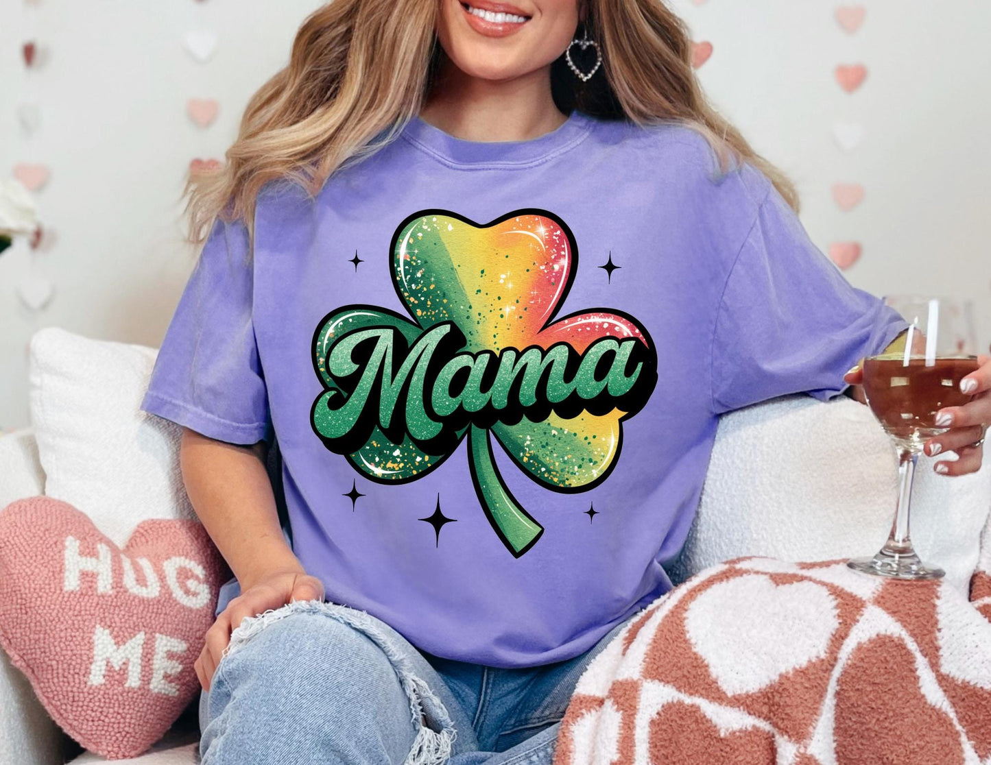 Comfort Colors Mama Shamrock Shirt - St Patricks Day Tee