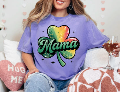 Comfort Colors Mama Shamrock Shirt - St Patricks Day Tee