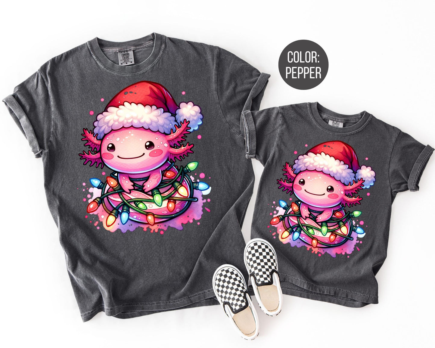 Comfort Colors Christmas Axolotl Shirt, Axolotl Gift