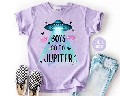 Comfort Colors Boys Go To Jupiter Shirt, Funny Girls Valentines Day Shirt