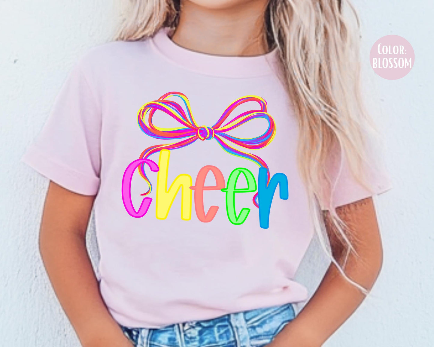 Comfort Colors Coquette Cheer Shirt: Preppy Cheerleader Gift