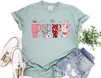 Comfort Colors Valentine Tumblers Shirt, Women's Valentine's Day Gift