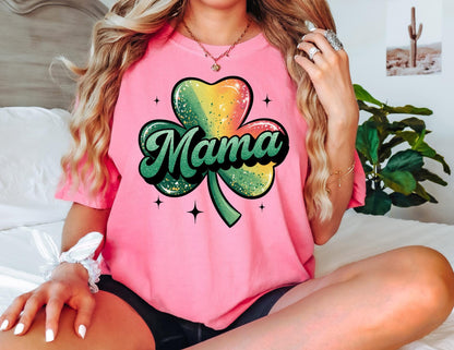Comfort Colors Mama Shamrock Shirt - St Patricks Day Tee