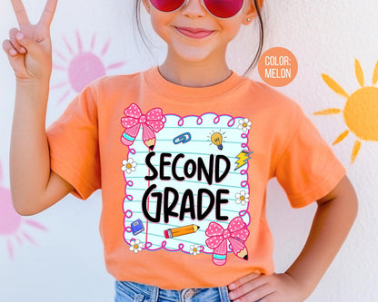 Comfort Colors® Coquette Second Grade Shirt, 2nd Grade Teacher Shirts