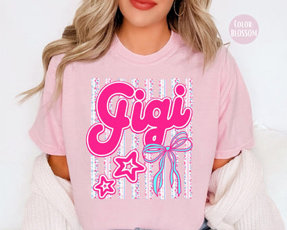 Comfort Colors® Floral Gigi Shirt, Gift for Gigi