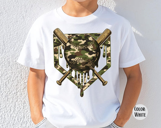 Comfort Colors® Boys Camo Baseball Shirt, Kids Baseball Shirts