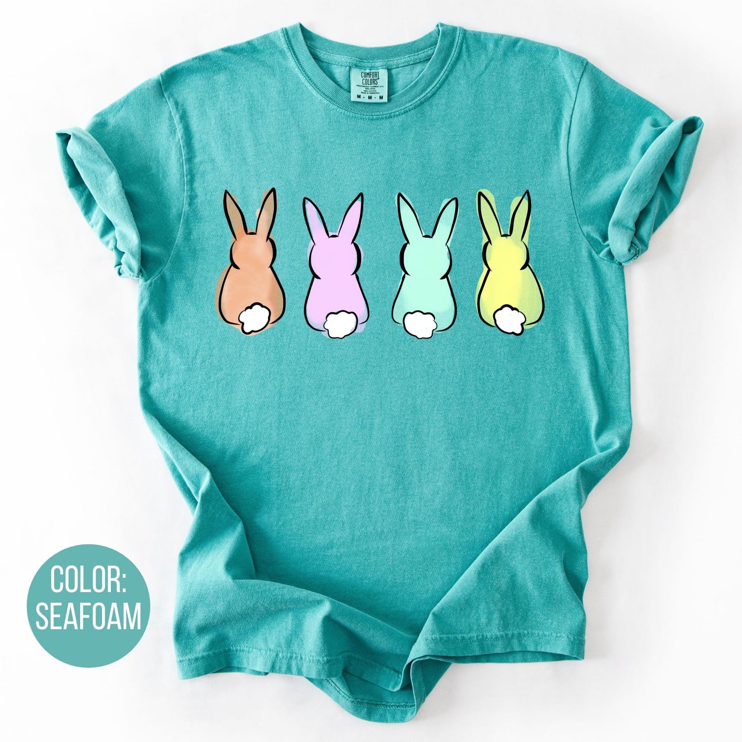 Comfort Colors Colorful Bunny T-Shirt - Happy Easter Gift