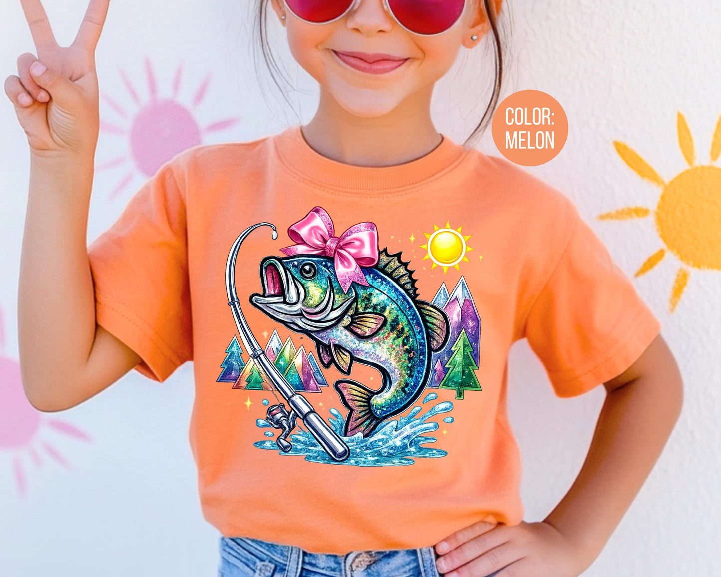 Comfort Colors® Girls Fishing Shirt, Mom and Daughter Fishing Shirts