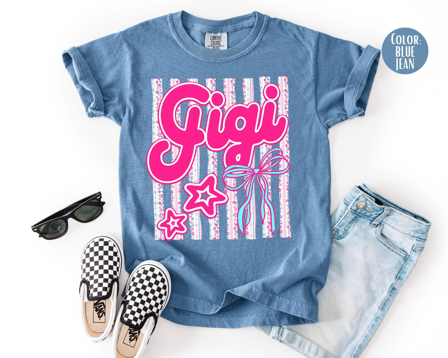 Comfort Colors® Floral Gigi Shirt, Gift for Gigi