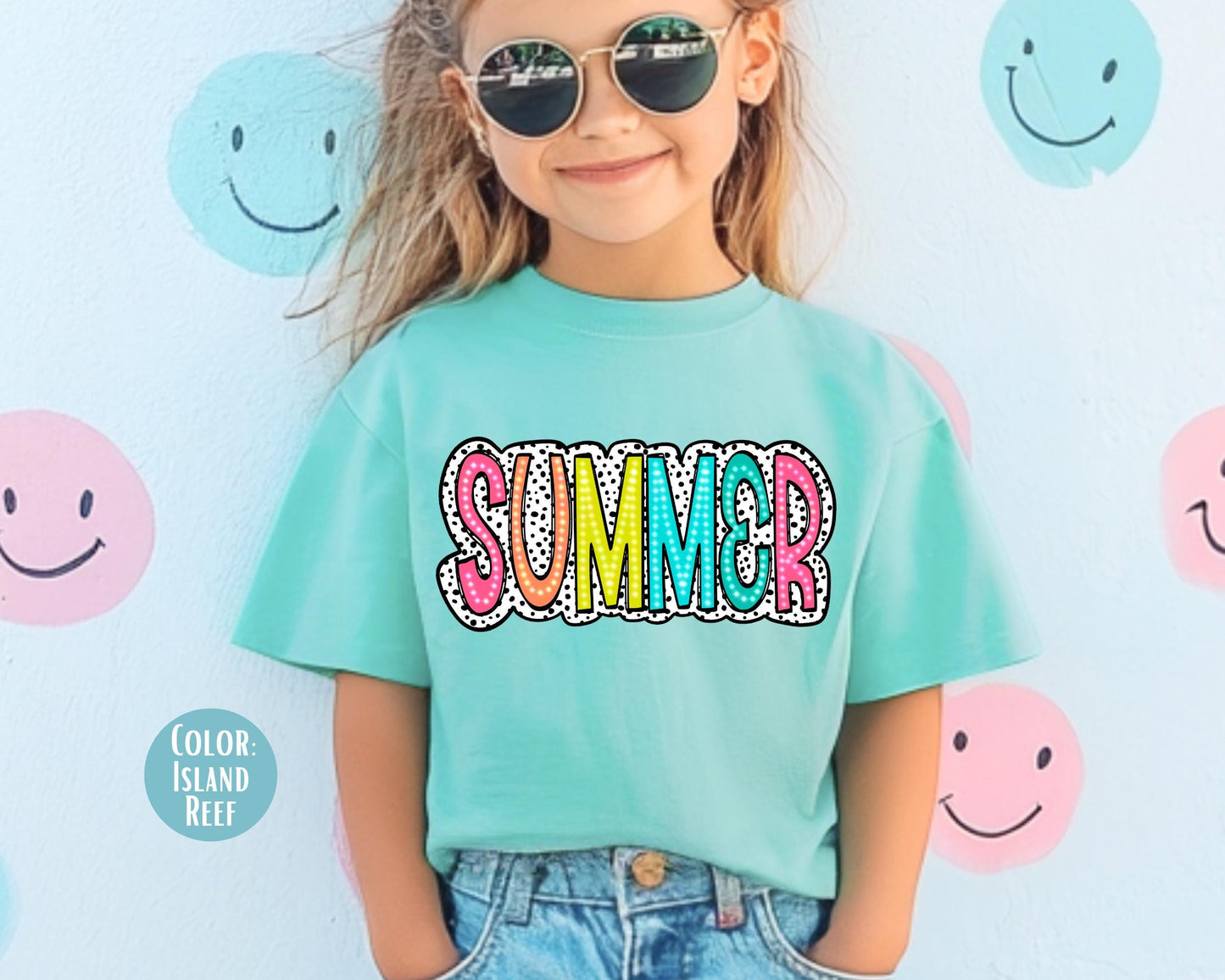 Comfort Colors® Dalmatian Summer Tee, Cute Girly Summer Shirts, Girls Summer Shirt, Matching Summer Time Shirts