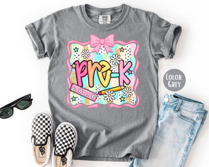 Comfort Colors Pre-K Shirt: Coquette Back to School Tee