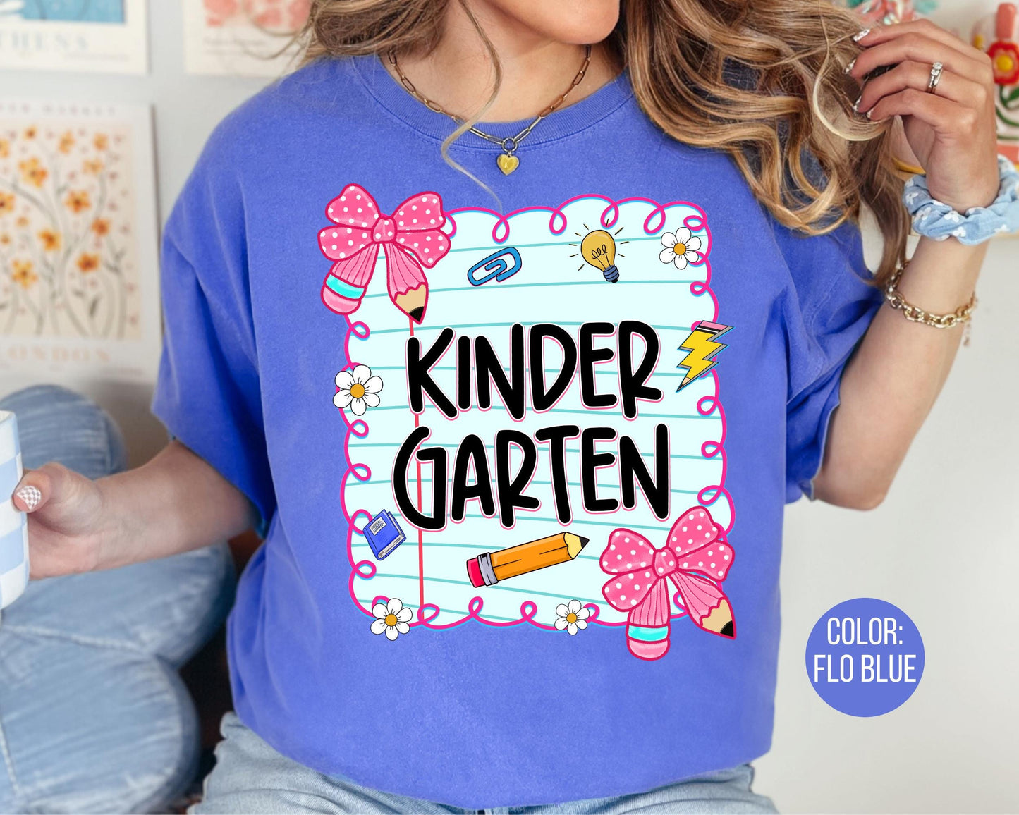 Comfort Colors® Coquette Kindergarten Shirt, Kindergarten Teacher Shirts