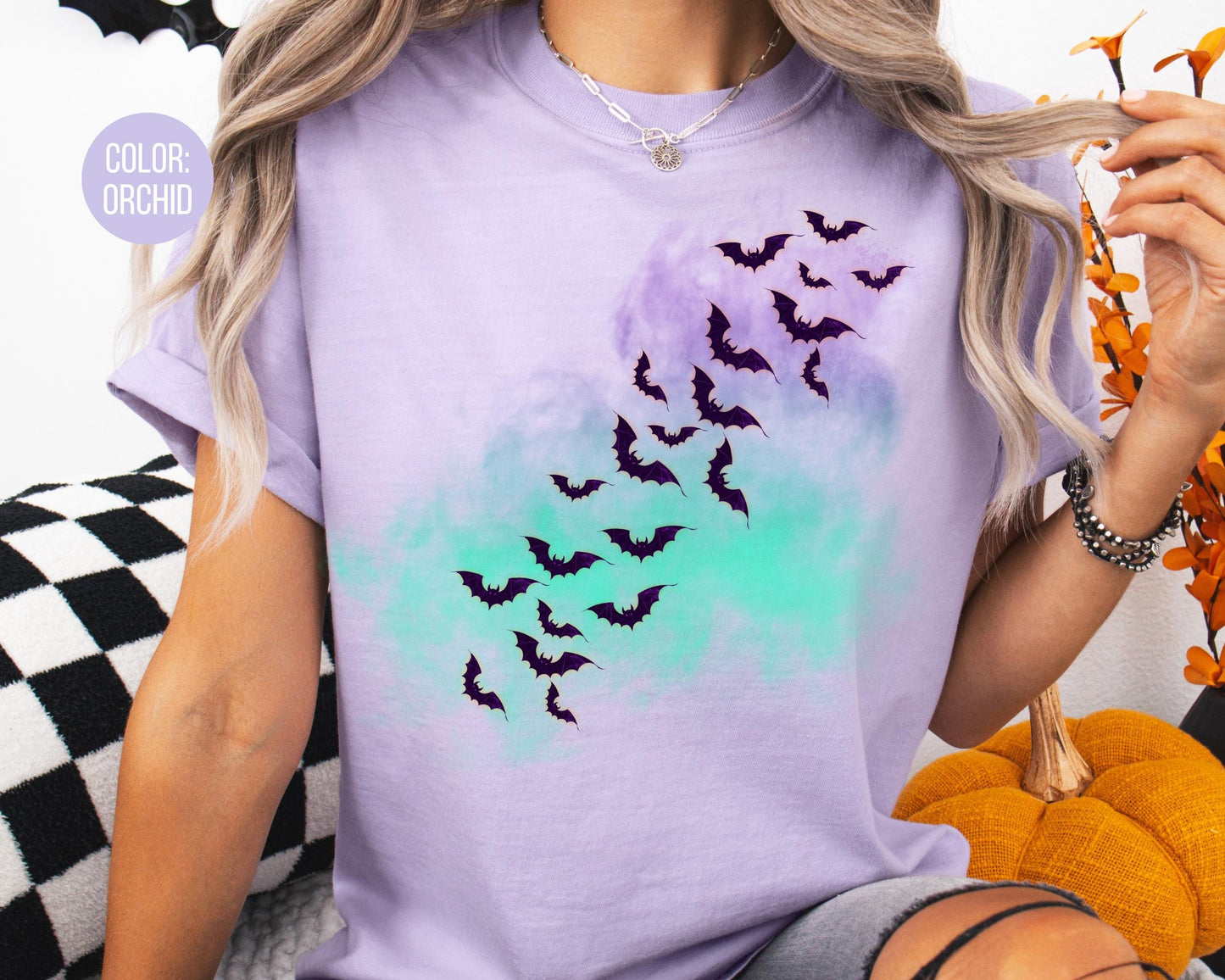 Comfort Colors Spooky Bat Shirt: Halloween Graphic Tee