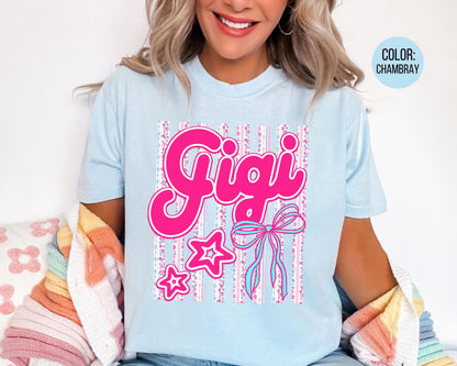 Comfort Colors® Floral Gigi Shirt, Gift for Gigi