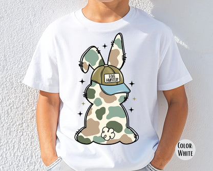 Comfort Colors® Boys Egg Hunter Bunny Shirt, Easter Shirts for Boys