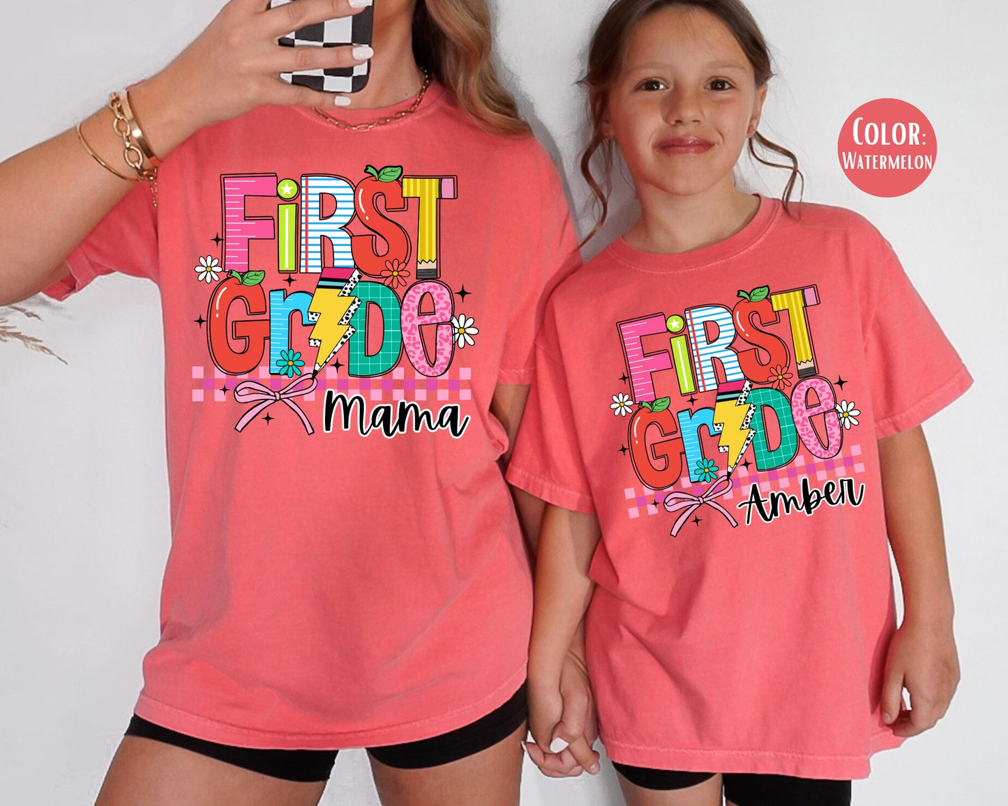 Comfort Colors First Grade Shirt: Custom Back to School Tee