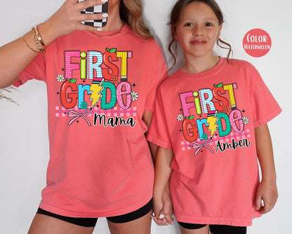 Comfort Colors First Grade Shirt: Custom Back to School Tee