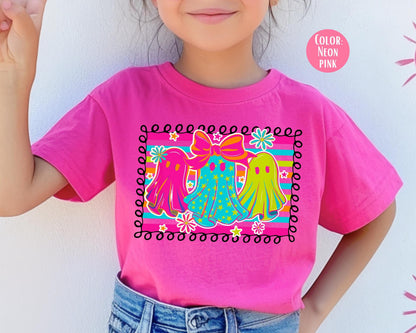 Comfort Colors Neon Ghost Halloween Shirt: Matching Mom & Daughter