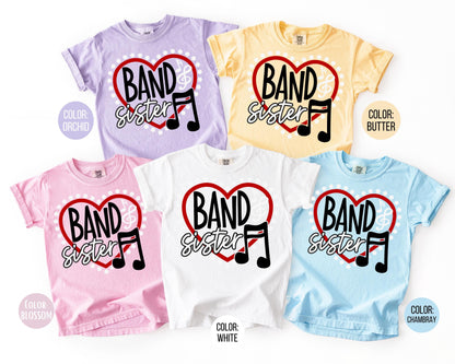 Comfort Colors® Band Sister Shirt, Marching Band Sister Shirt, Little Sister Shirt