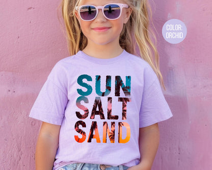 Comfort Colors® Kids Sun Salt Sand Shirt, Girls Beach Shirt, Kids Summer Shirts, Youth Beach Shirts, Matching Mom and Daughter Shirts