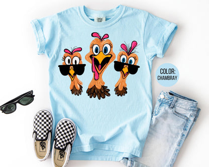 Comfort Colors Funny Turkey Thanksgiving Shirt: Matching Family Tees