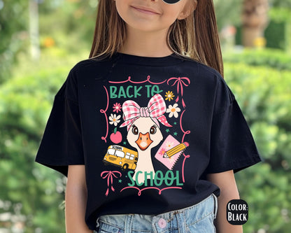 Comfort Colors Goose Back to School Shirt - Kids First Day Tee