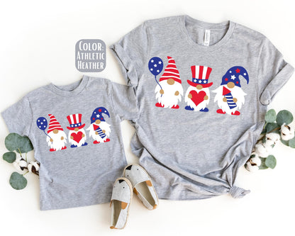 Matching July 4th Gnome Shirts, Mother's Day Gift, Matching Mommy and Me July 4th Tee, Mother Daughter, 4th of July Family Shirts