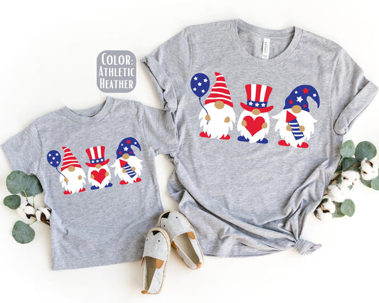 Matching July 4th Gnome Shirts, Mother's Day Gift, Matching Mommy and Me July 4th Tee, Mother Daughter, 4th of July Family Shirts