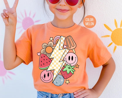 Comfort Colors® Girly Retro Summer Shirt, Girls Summer Break Shirts