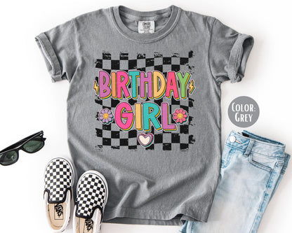 Comfort Colors Kids Birthday Girl Shirt