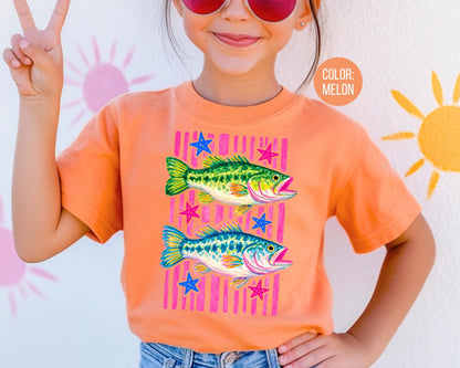 Comfort Colors® Girls Bass Fishing Shirt, Fishing Shirts