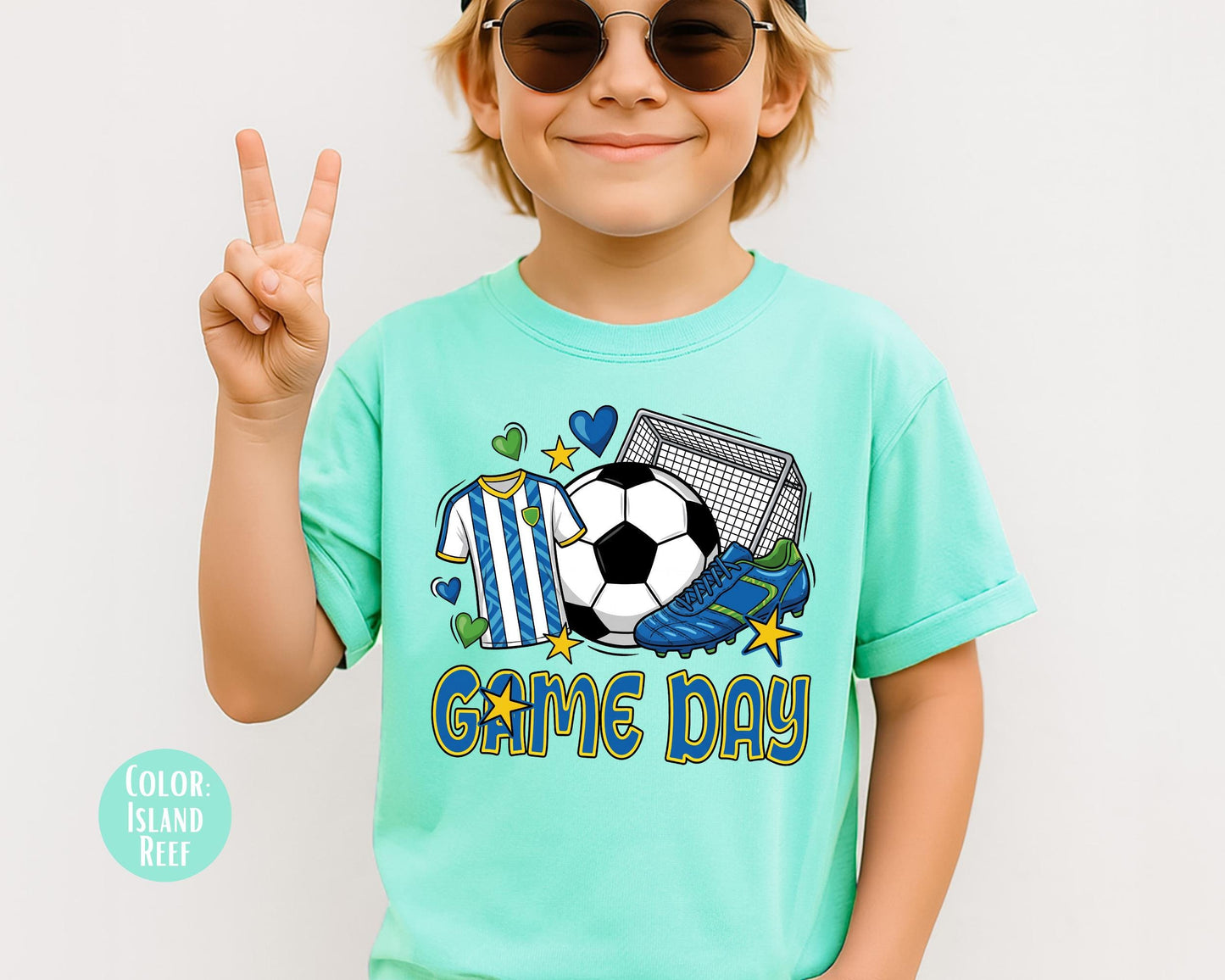 Comfort Colors Kids Game Day Soccer Shirt - Boys Soccer Tee