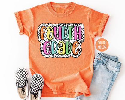 Comfort Colors Dalmatian Fourth Grade Shirt - Back to School Tee