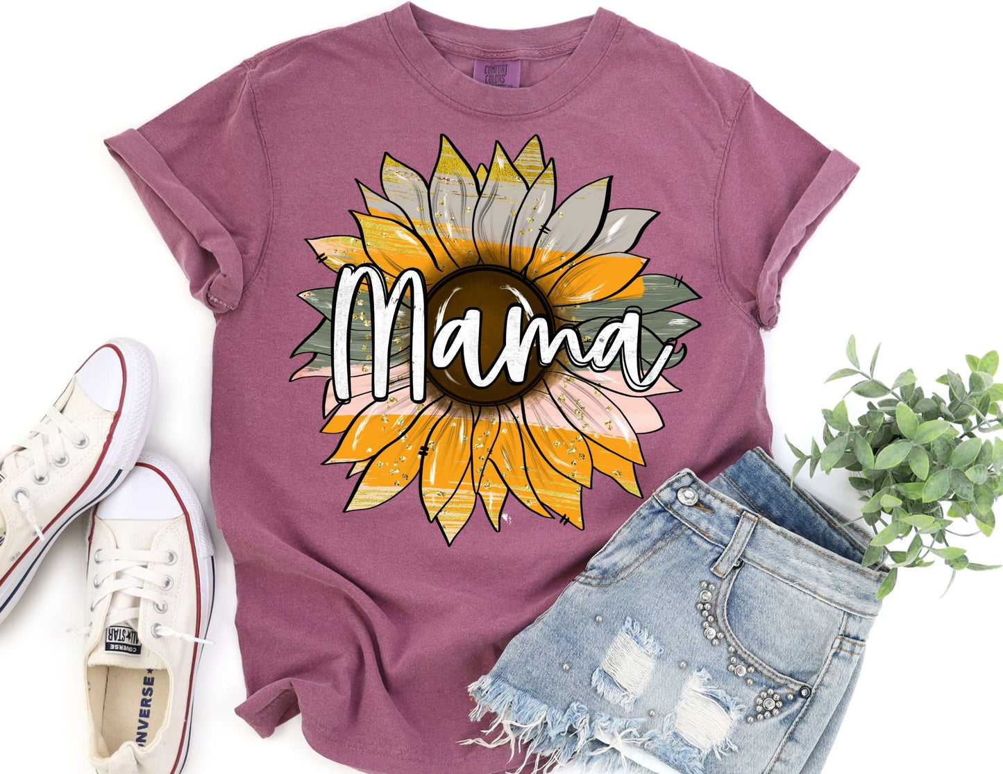 Comfort Colors Mama Sunflower Shirt, Mother's Day Gift