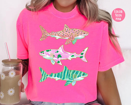 Comfort Colors® Preppy Shark Shirt, Shark Week Shirts