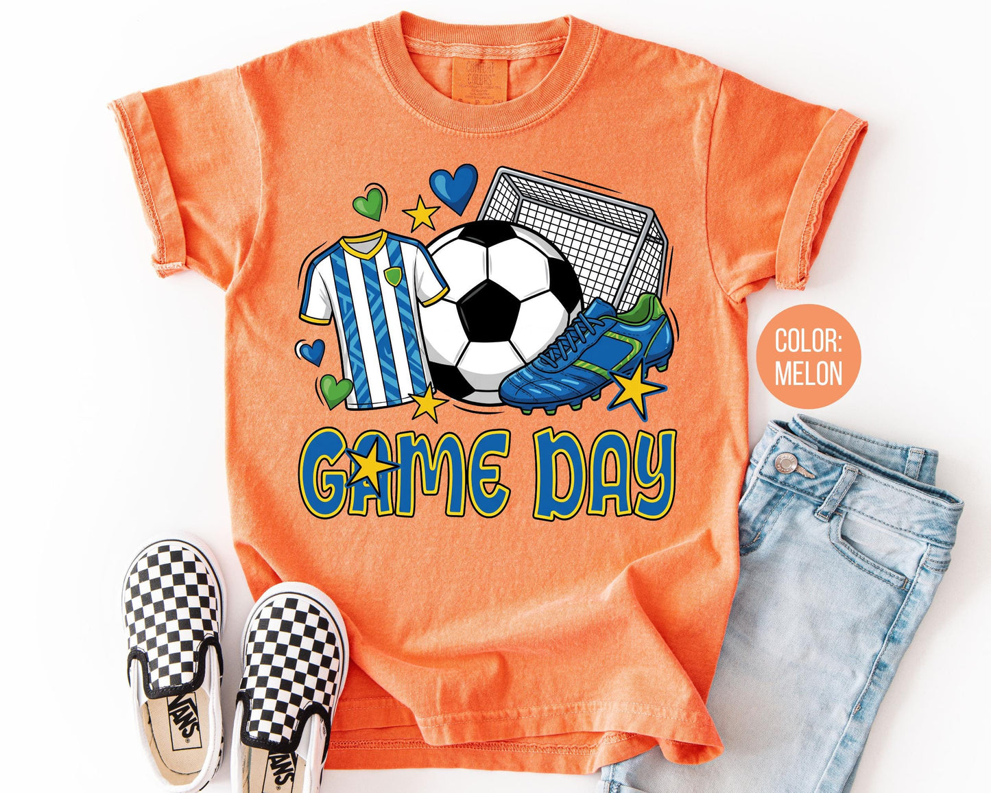 Comfort Colors Kids Game Day Soccer Shirt - Boys Soccer Tee