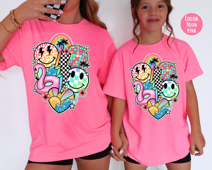Comfort Colors Retro Summer Shirt: Matching Mom and Daughter Tees
