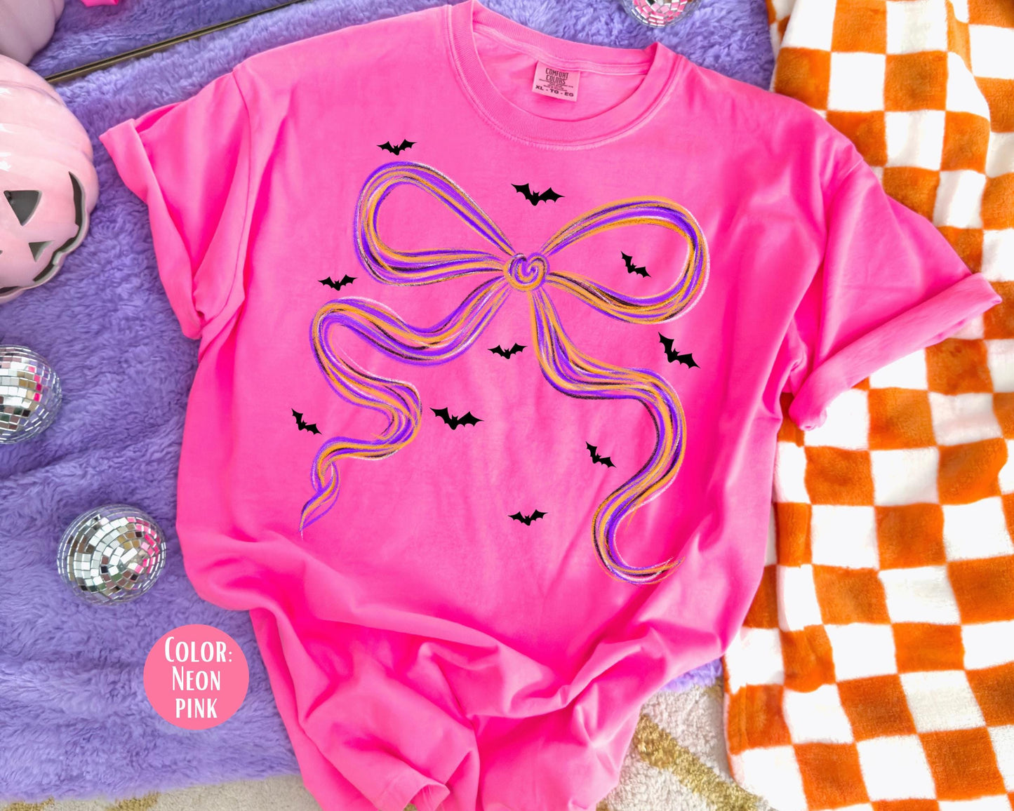 Girls Coquette Bat Shirt: Comfort Colors Halloween Tee