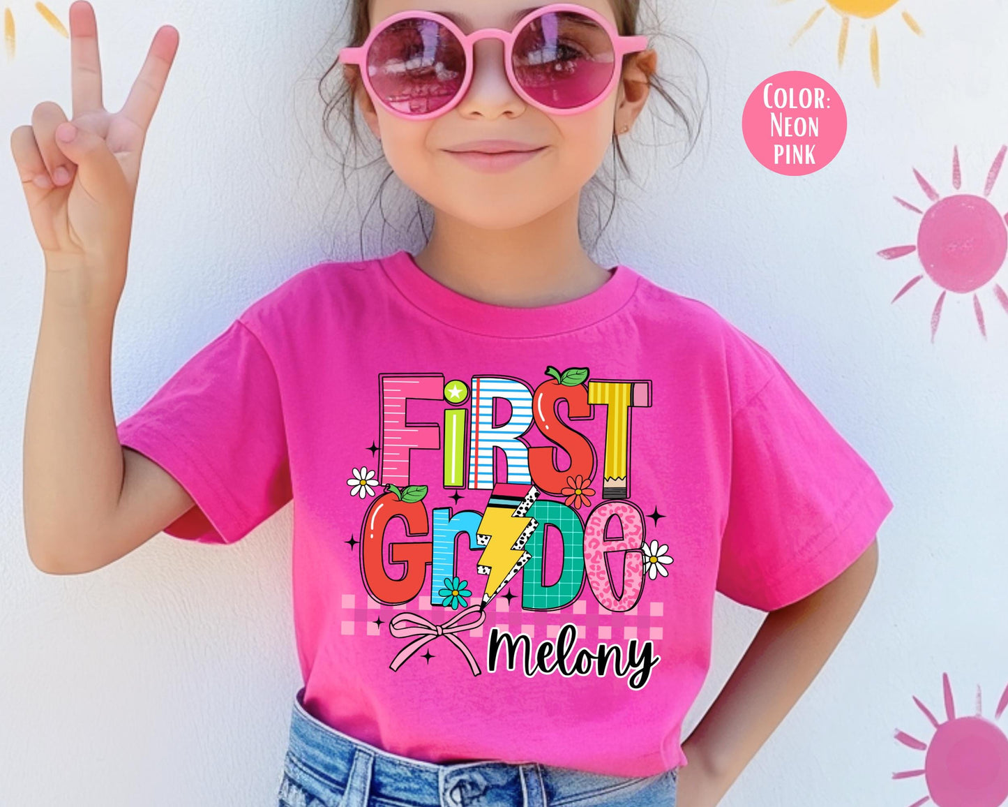 Comfort Colors First Grade Shirt: Custom Back to School Tee