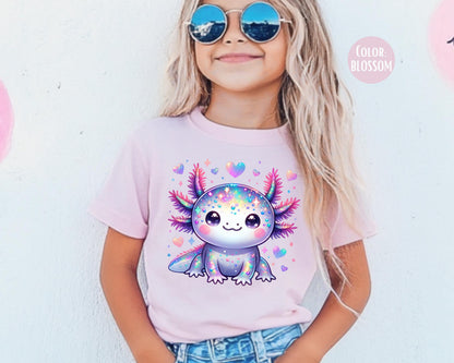 Comfort Colors Axolotl Shirt, Girls Axolotl Tee