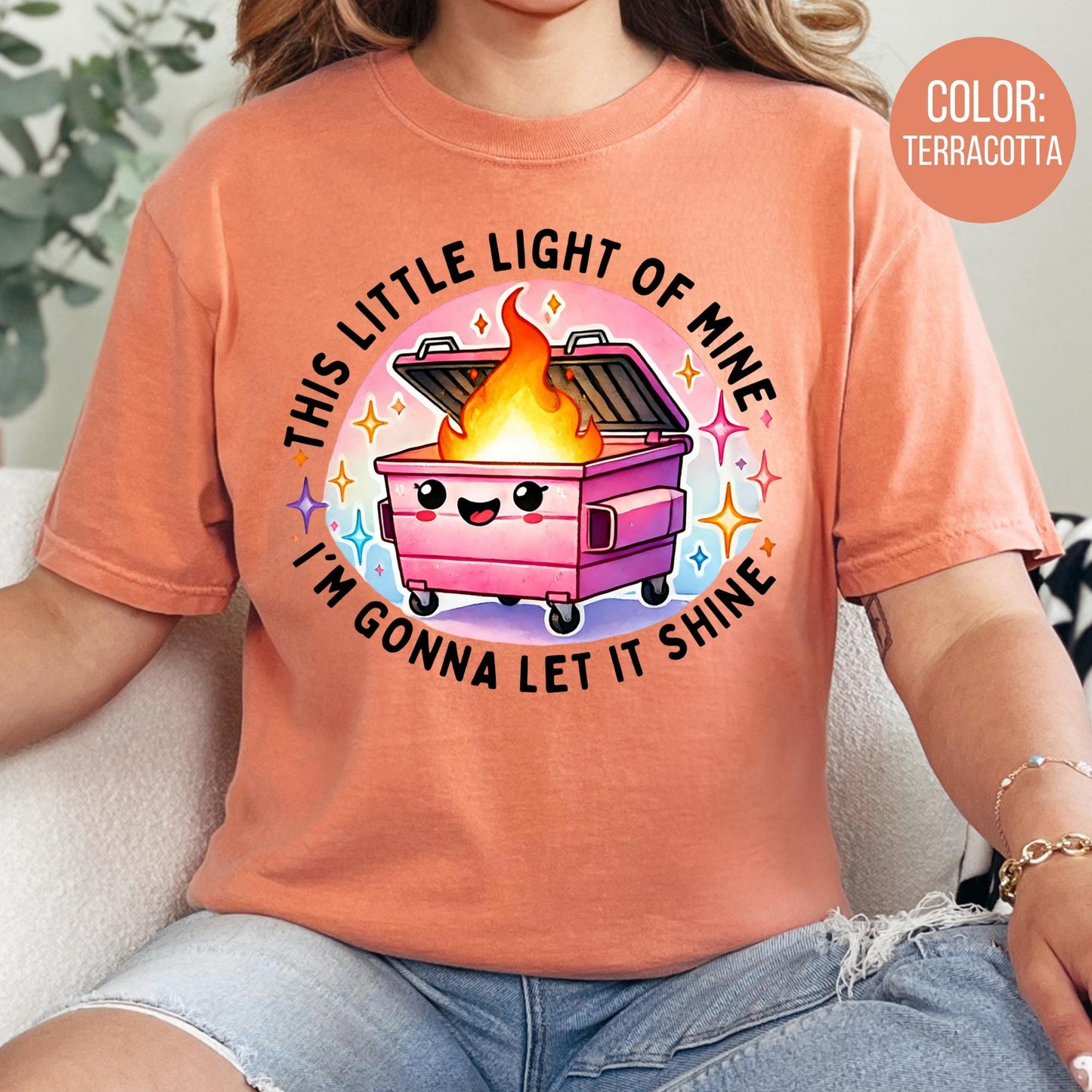 Comfort Colors Dumpster Fire Shirt: Funny Sarcastic Tee