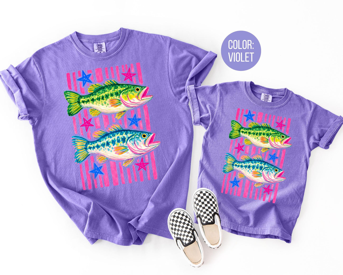Comfort Colors® Girls Bass Fishing Shirt, Fishing Shirts