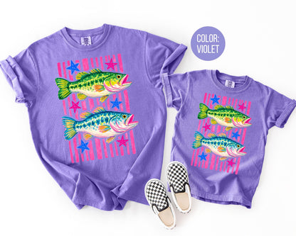Comfort Colors® Girls Bass Fishing Shirt, Fishing Shirts