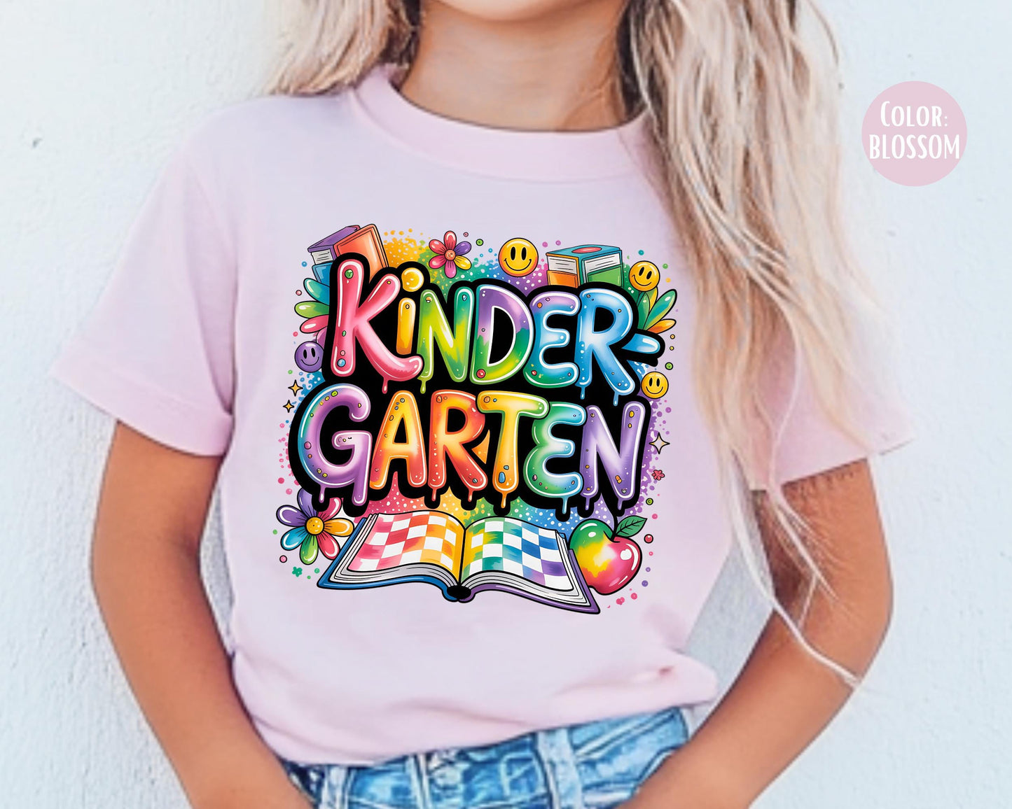 Comfort Colors Retro Kindergarten Shirt: Back to School Tee
