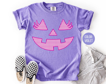 Comfort Colors Pink Pumpkin Shirt: Girly Halloween Lashes
